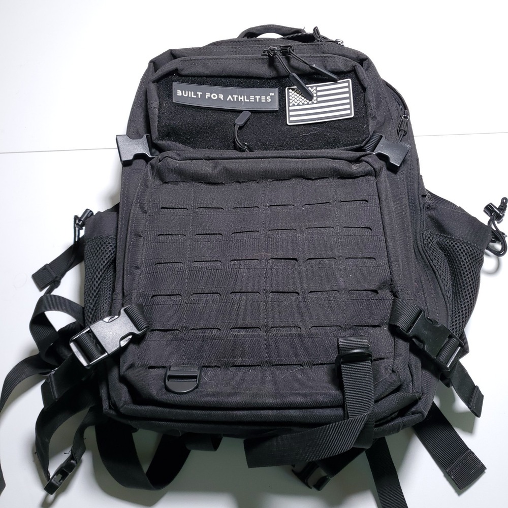 Built For Athletes 45L Large Black Hero Backpack Bookbag Tactical